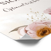 モダンフローラ |水彩カードとギフトのカスタム ポスター (角)