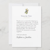 モダンフローラ |青と緑(アンパサンド付結婚き) サンキューカード (裏面)