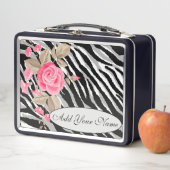 モダンフローラTigerテキストの追加 メタルランチボックス (インサイチュ)