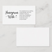 モダンフ素朴ァーム、ブラックスクリプト、ハネムーンウィッシュ エンクロージャーカード (正面/裏面)