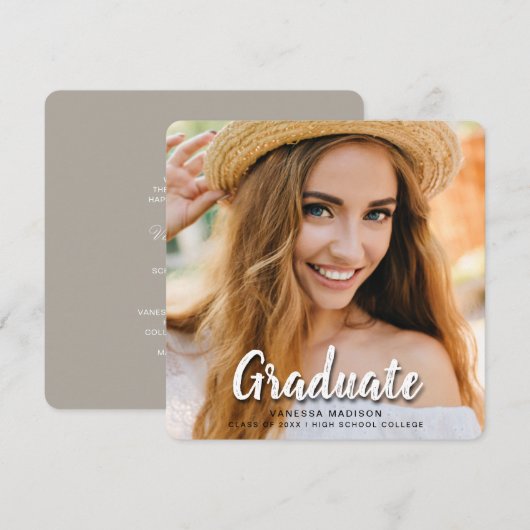 モダンブエレガントラシ |トレンディーフォトグラード 案内状 (正面/裏面)