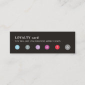 モダンブエレガントラッカラフルク美しいサロン ロイヤリティカード (正面)