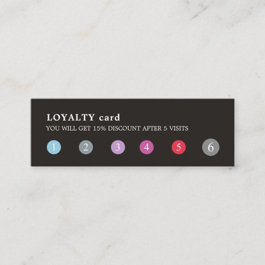 モダンブエレガントラッカラフルク美しいサロン ロイヤリティカード (正面)