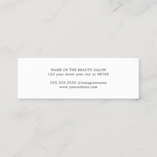 モダンブエレガントラッカラフルク美しいサロン ロイヤリティカード (裏面)