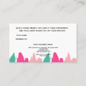 モダンブカラフルラシサロン紹介カード 紹介カード (裏面)