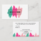 モダンブカラフルラシサロン紹介カード 紹介カード (正面/裏面)