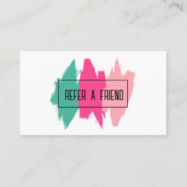 モダンブカラフルラシサロン紹介カード 紹介カード