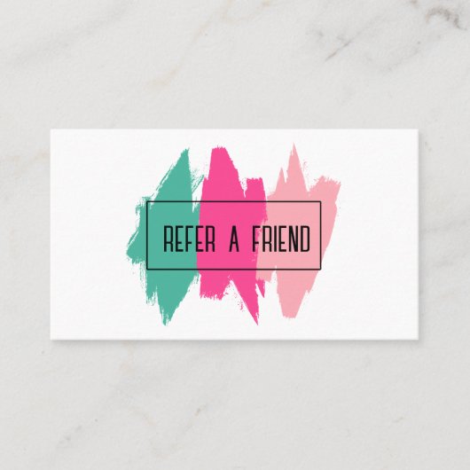 モダンブカラフルラシサロン紹介カード 紹介カード (正面)