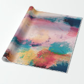 モダンブカラフルラシ絵を描抽象芸術 ラッピングペーパー (アンロールド)