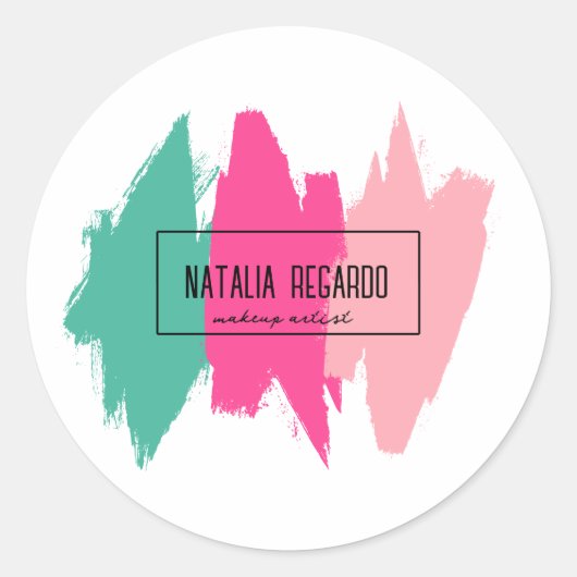 モダンブカラフルラシ ラウンドシール (正面)