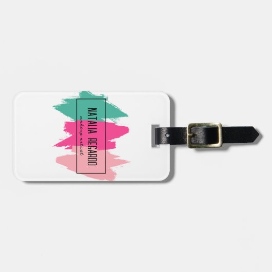 モダンブカラフルラシ ラゲッジタグ (正面横)