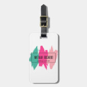 モダンブカラフルラシ ラゲッジタグ (正面縦)