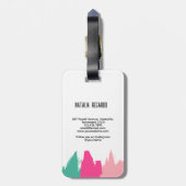 モダンブカラフルラシ ラゲッジタグ (裏面縦)