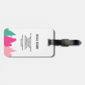 モダンブカラフルラシ ラゲッジタグ (裏面横)