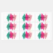 モダンブカラフルラシ ラベル (シート)