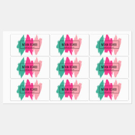 モダンブカラフルラシ ラベル