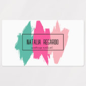 モダンブカラフルラシ ラベル (デザイン1)