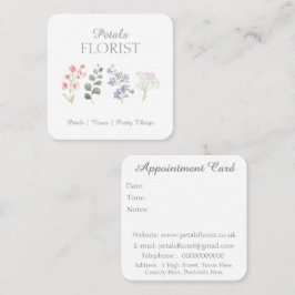 モダンブティークフラワリストビジネスのブランディング 予約カード