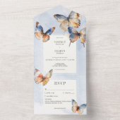 モダンブミニマルルー&ラスト蝶なしディナー オールインワン招待状 (内側)