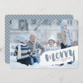 モダンブメリーラシレターホリデーカード シーズンカード (正面/裏面)