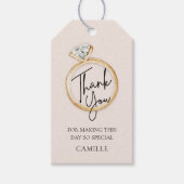 モダンブライダルシャワーありがとう ギフトタグ (正面)