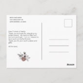 モダンブライダルシャワーありがとう  ポストカード (裏面)