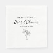 モダンブライダルシャワーエレガントパームツリーズトロピカル スタンダードランチョンナプキン (正面)