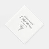 モダンブライダルシャワーエレガントパームツリーズトロピカル スタンダードランチョンナプキン (角)