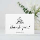 モダンブライダルシャワーサンキューカード サンキューカード (スタンド正面)
