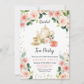 モダンブライダルシャワーティーパーティの招待状 招待状 (正面)