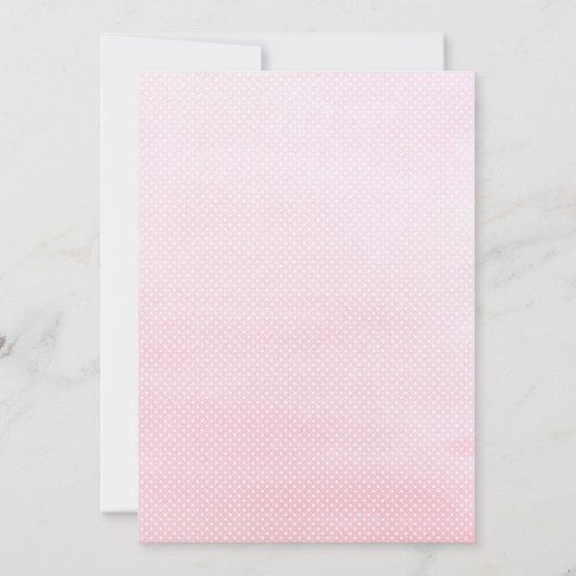 モダンブライダルシャワーティーパーティーピンク招待状 招待状 (裏面)