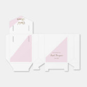モダンブライダルシャワーピンク金ゴールドスクリプト優先ボックス フェイバーボックス (折り畳みなし)