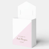 モダンブライダルシャワーピンク金ゴールドスクリプト優先ボックス フェイバーボックス (オープン)