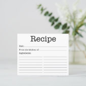 モダンブライダルシャワーレシピカード (スタンド正面)
