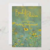 モダンブライダルシャワーワイルドフラワー写真 招待状 (正面)