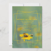 モダンブライダルシャワーワイルドフラワー写真 招待状 (裏面)