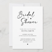 モダンブライダルシャワー写真 招待状 (正面)