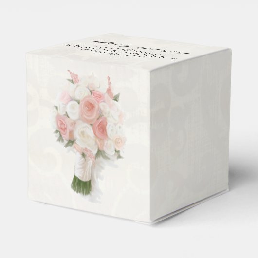 モダンブライダルシャワー英語バラタイポグラフィ賛成 フェイバーボックス (裏面サイド)