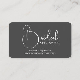 モダンブライダルシャワー エンクロージャーカード