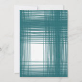 モダンブライダルシャワー – 水彩ストライプティール(緑がかった色) 招待状 (裏面)