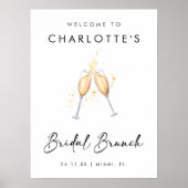 モダンブライダルブランチ歓迎サイン ポスター (正面)