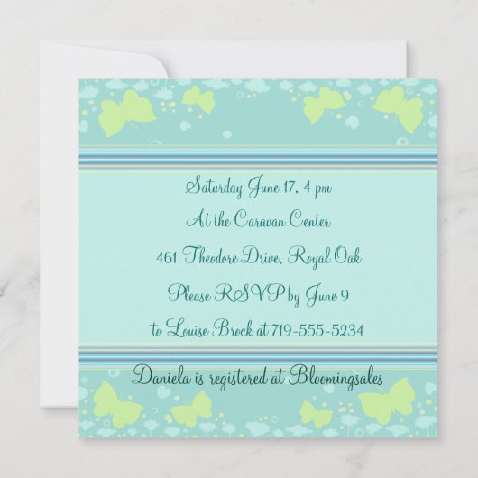 モダンブライダル/ウェディングシャワー招待状 招待状 (裏面)