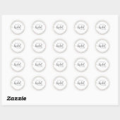 モダンブライドシャワーステッカー ラウンドシール (シート)