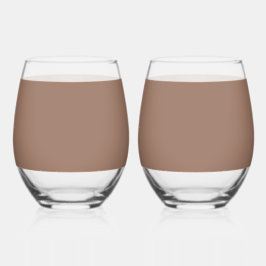 モダンブラウンステレスワイングラス ステムなしワイングラス