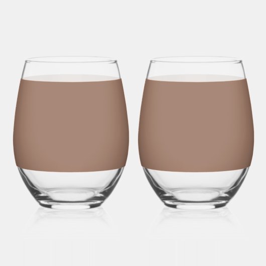 モダンブラウンステレスワイングラス ステムなしワイングラス (正面)