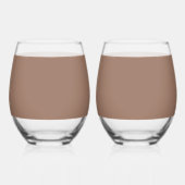 モダンブラウンステレスワイングラス ステムなしワイングラス (右)