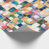 モダンブラカラフルシ線絵を描の抽象芸術アート ラッピングペーパー (角)