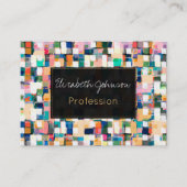 モダンブラカラフルシ線絵を描の抽象芸術アート 名刺 (正面)