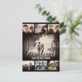 モダンブラザー ベストフレンズ ダーク フォト コラージュ ポストカード (スタンド正面)