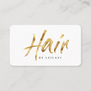 モダンブラシゴールドヘアスタイリスト 名刺